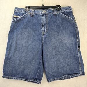 US POLO ASSN Jean Shorts Men’s 38 Denim Jorts Hip Hop Baggy Carpenter Vtg Y2K